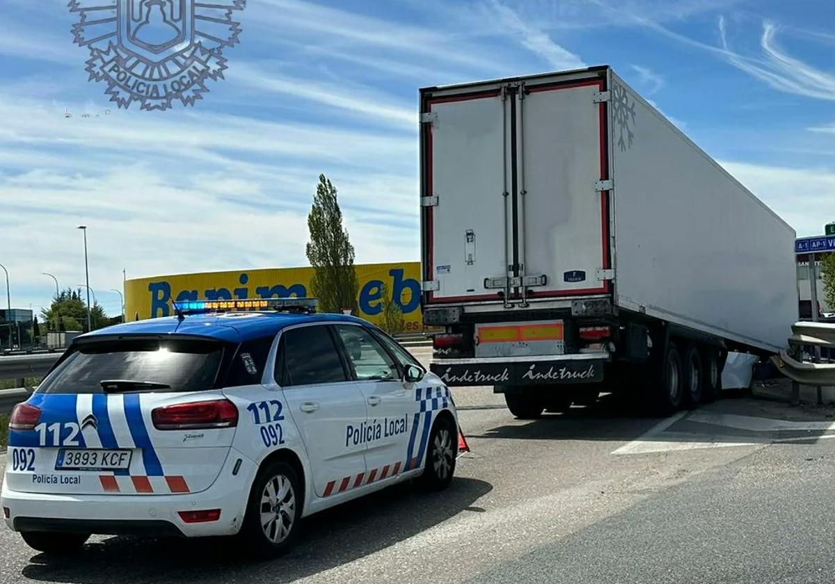 Accidente glorieta N-1 en Burgos