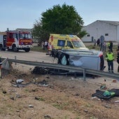 Trasladado al HUBU en helicóptero tras un aparatoso accidente en Lerma