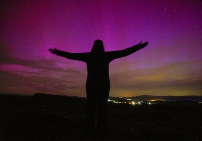 Aurora Boreal vista desde Santa Gadea del Alfoz, Burgos.