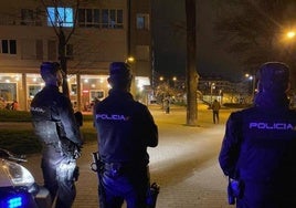 Imagen de archivo de un dispositivo nocturno de la Policía Nacional en Burgos.