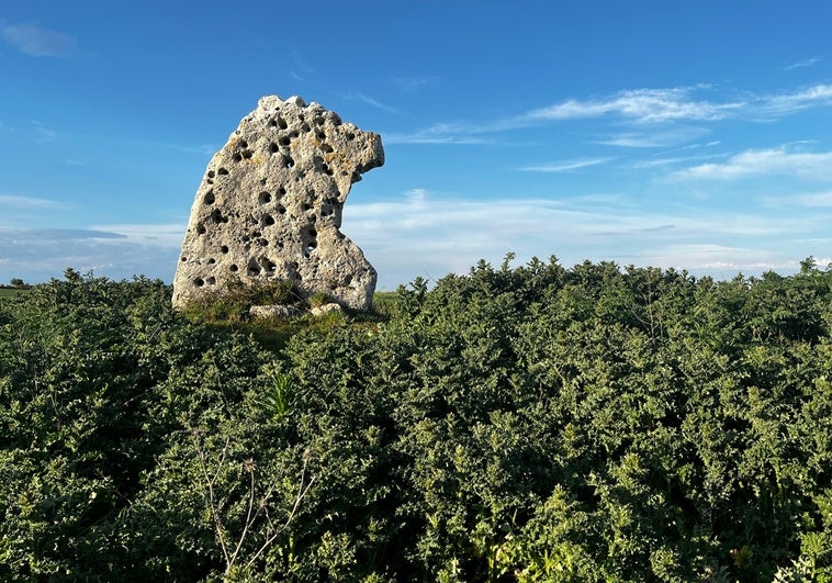 Menhir de Peña Alta, el vigía del páramo, en San Pedro Samuel.