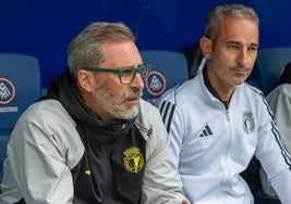 Bolo, entrenador del Burgos en el Estadio Nacional de Andorra