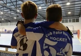 Dos jugadores de categorías inferiores del Club Patín Burgos.