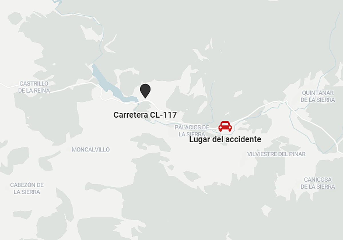 Lugar del accidente donde ha fallecido el motorista.