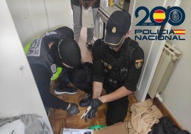 Registro domiciliario en el que se incautaron de un arma de fuego en Burgos.