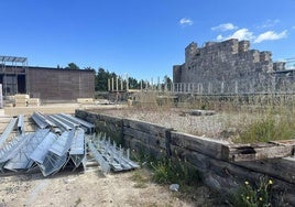 Obras del Castillo de Burgos.