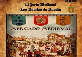 Cartel de la feria medieval de Los Barrios de Bureba.