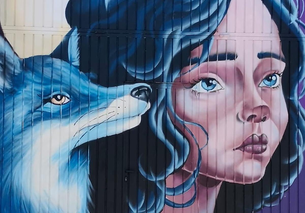 Uno de los participantes del Concurso de Murales de Tubilla del Lago 2024.