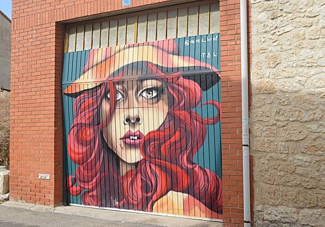 Una de las obras de la ruta de los murales de Tubilla del Lago.