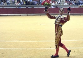 El torero Ismael Sierra tras su corrida