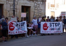 Imagen de archivo de una manifestación contra la planta de biogás de Milagros, en Burgos.