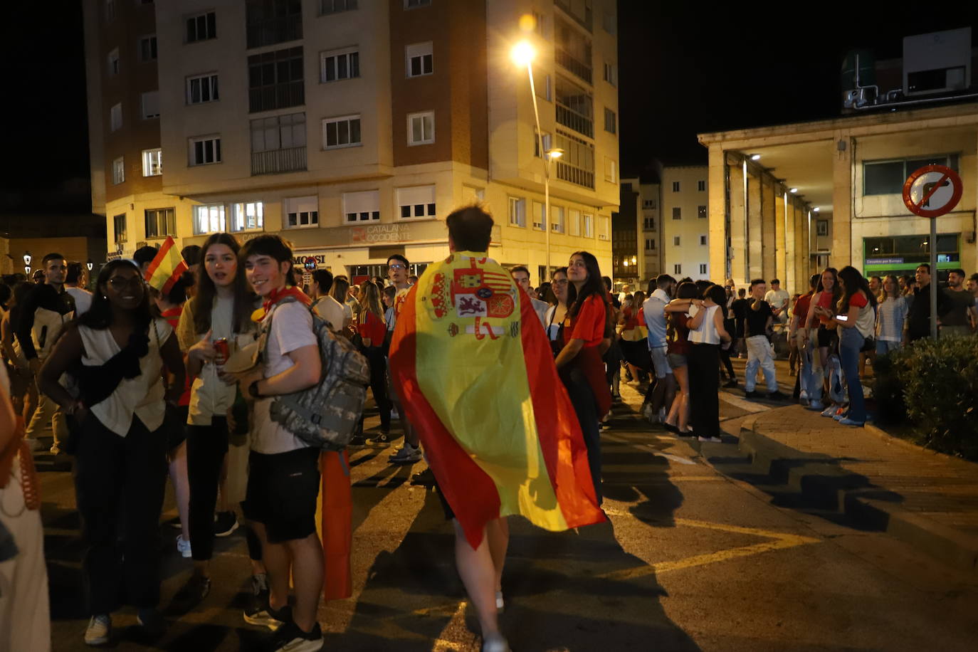 La celebración burgalesa de la victoria de España en la Eurocopa, en imágenes