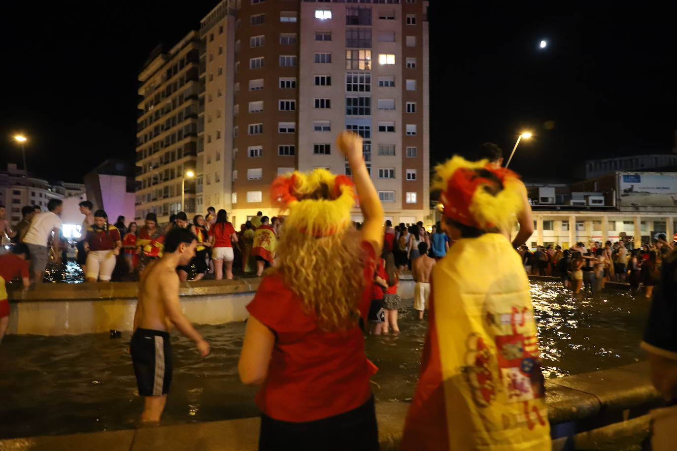 La celebración burgalesa de la victoria de España en la Eurocopa, en imágenes