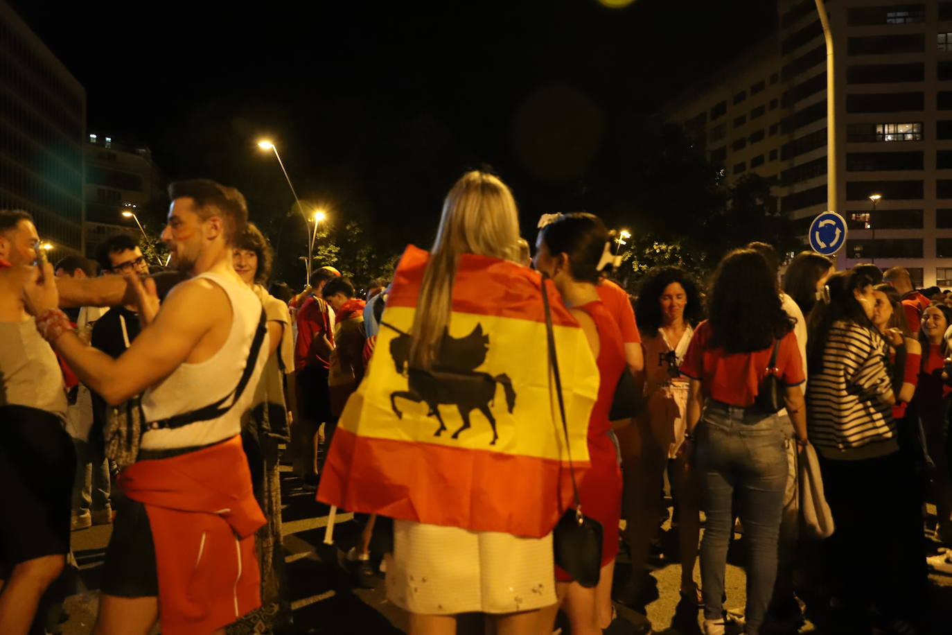 La celebración burgalesa de la victoria de España en la Eurocopa, en imágenes