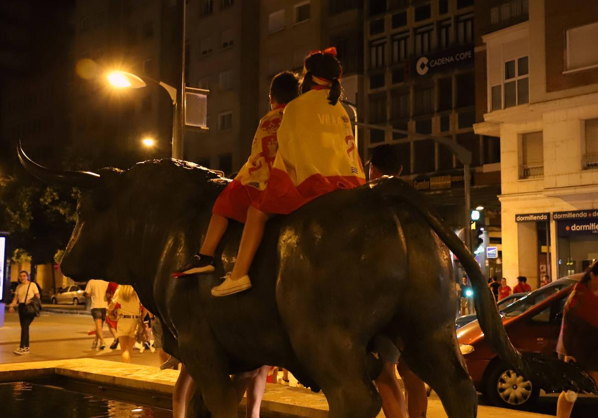 La celebración burgalesa de la victoria de España en la Eurocopa, en imágenes