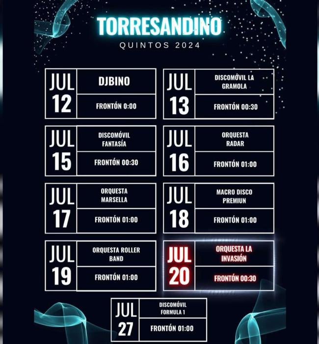 Cartel de fiestas de Torresandino 2024.