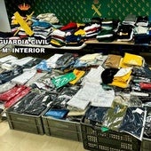 Textil y calzado en puntos de venta legales, así son las falsificaciones incautadas en Burgos