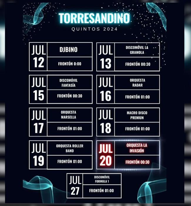 Cartel de fiestas de Torresandino 2024.