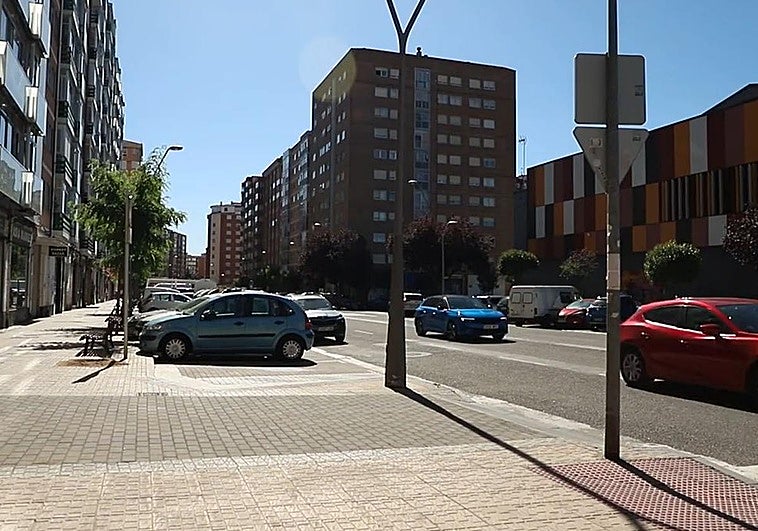 Calle Luis Alberdi en la ciudad de Burgos.