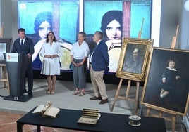 Presentación de las obras restauradas para la exposición 'Los Machado: retrato de familia'.