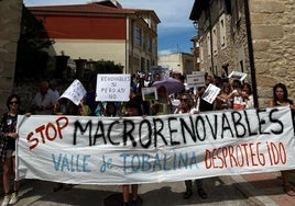 Imagen de una de las manifestaciones celebradas en el Valle de Tobalina.