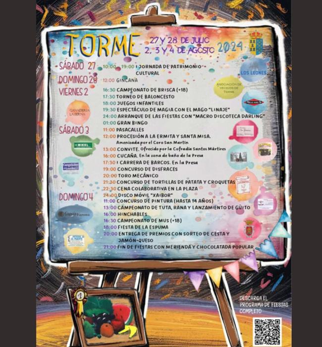 Cartel de fiestas de Torme 2024.