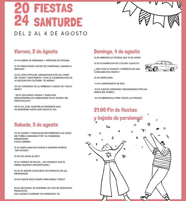 Cartel de fiestas de Santurde 2024.