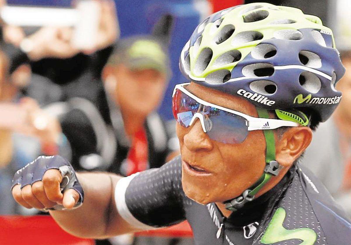 Nairo Quintana, con el maillot de Movistar.