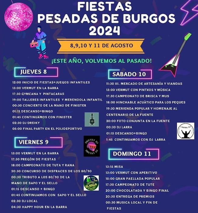 Cartel de fiestas de Pesadas de Burgos 2024.