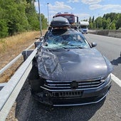 Tres heridos, entre ellos dos menores, en un accidente en Sarracín