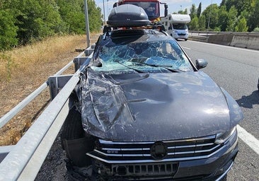 Tres heridos, entre ellos dos menores, en un accidente en Sarracín