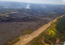 Imágenes aéreas de la zona del incendio.