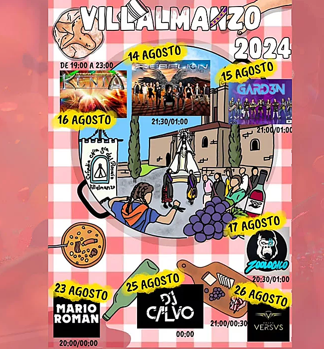 Cartel de fiestas de Villalmanzo 2024.