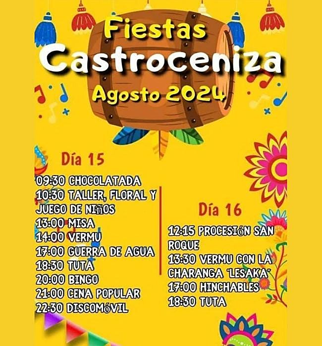 Cartel de fiestas de Castroceniza 2024.