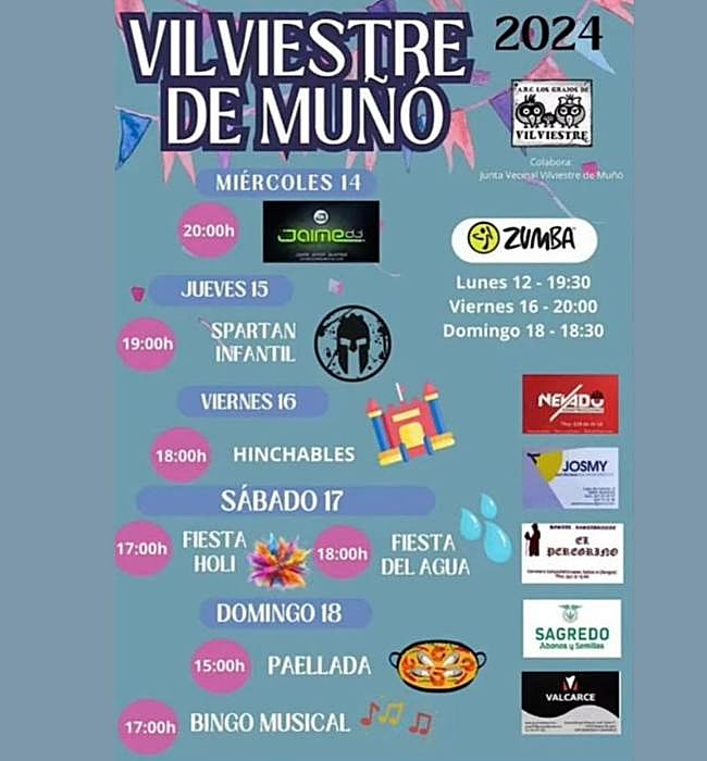 Cartel de fiestas de Vilviestre de Muñó 2024.