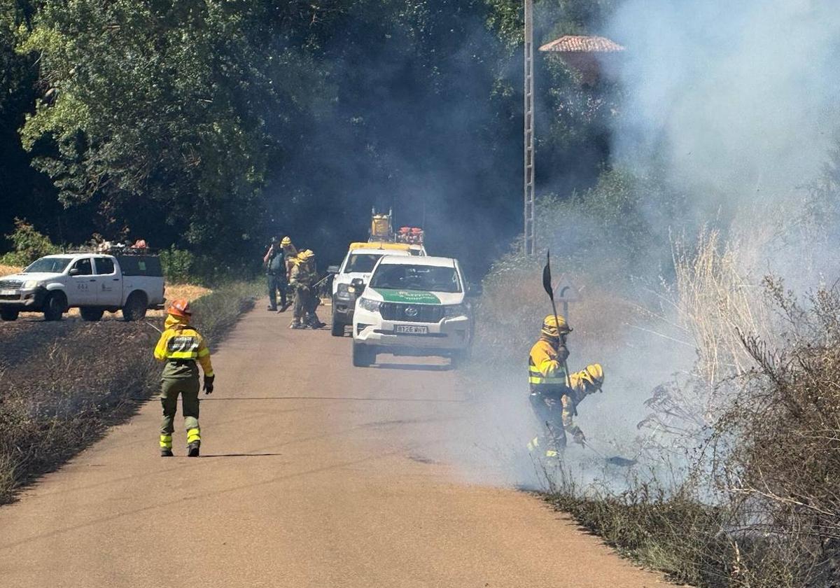 Imagen del operativo desplegado en Villela.