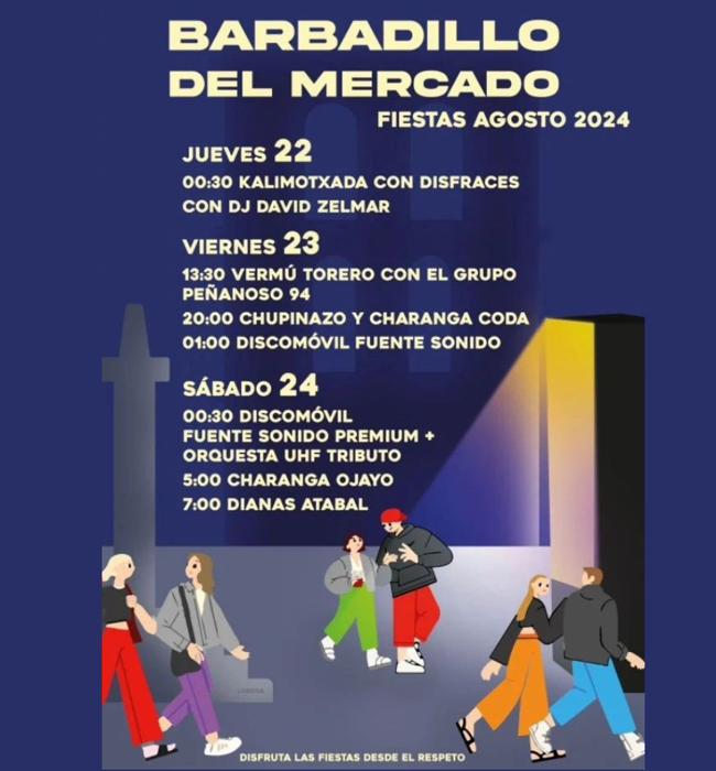 Cartel de fiestas de Barbadillo del Mercado 2024.