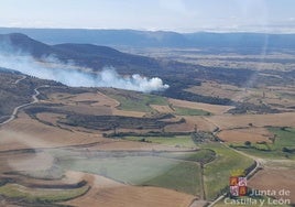 Imagen aérea del incendio.