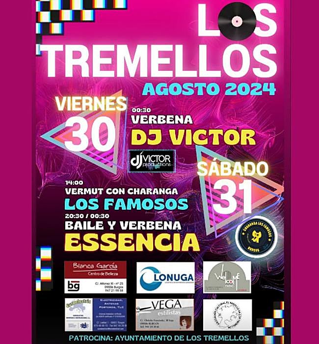 Cartel de fiestas de Los Tremellos 2024.