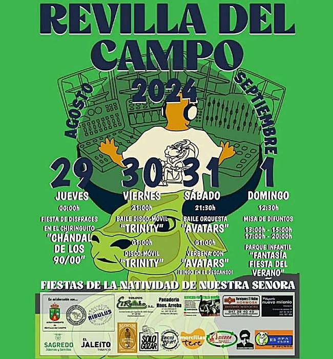 Cartel de fiestas de Revilla del Campo 2024.