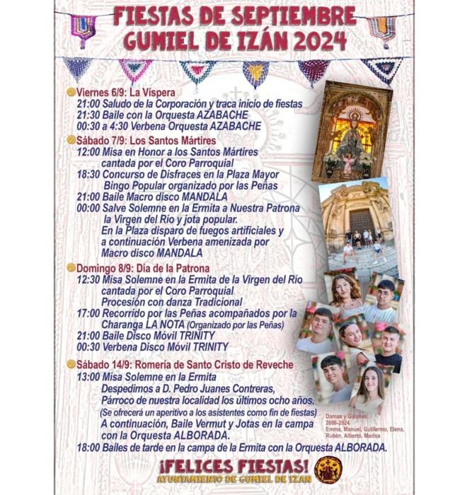 Cartel de fiestas de Gumiel de Izán 2024.