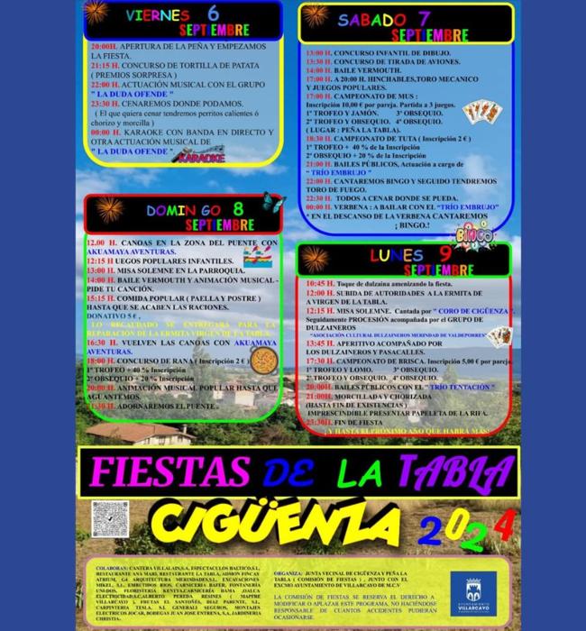 Cartel de fiestas de Cigüenza 2024.