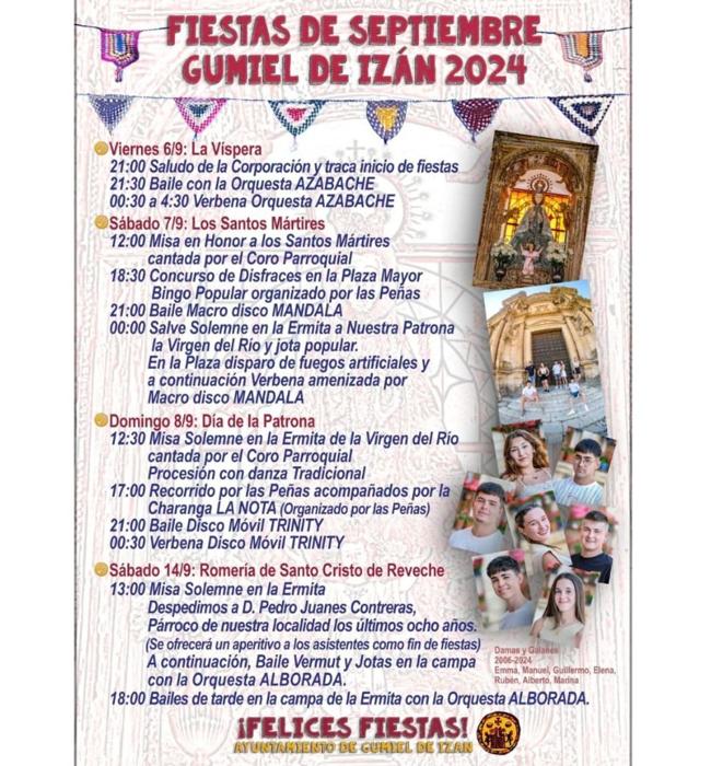 Cartel de fiestas de Gumiel de Izán 2024.