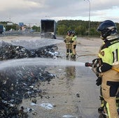 Sofocan el incendio de un camión en Burgos