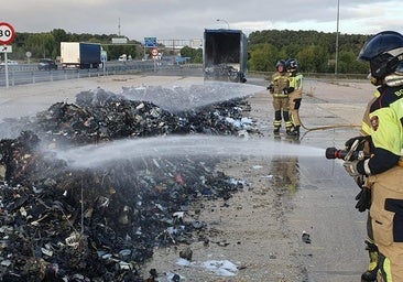 Sofocan el incendio de un camión en Burgos