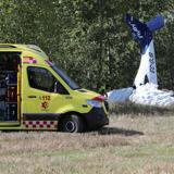 Imágenes del accidente mortal de una avioneta tras despegar en Burgos