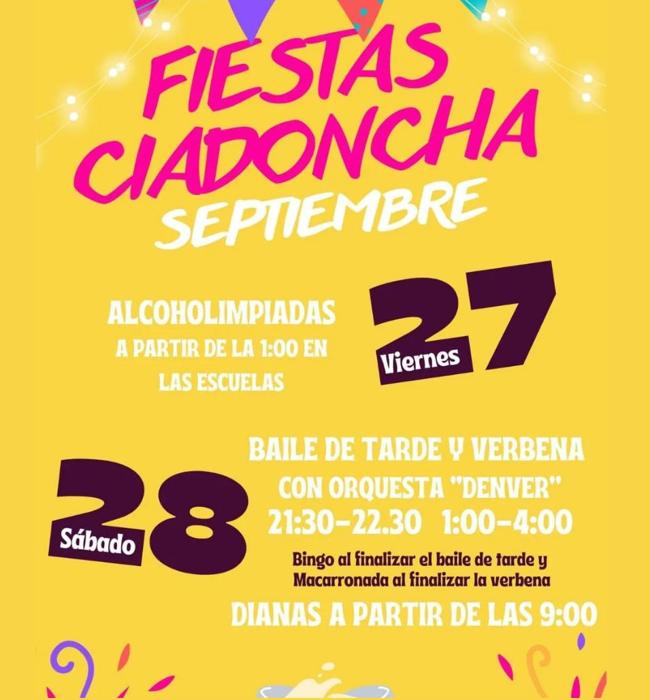 Cartel de fiestas de septiembre de Ciadoncha, 2024.