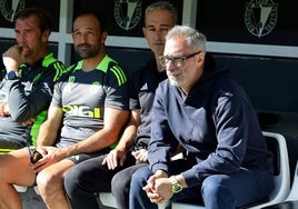 Jon Pérez Bolo en la comparecencia tras el partido.