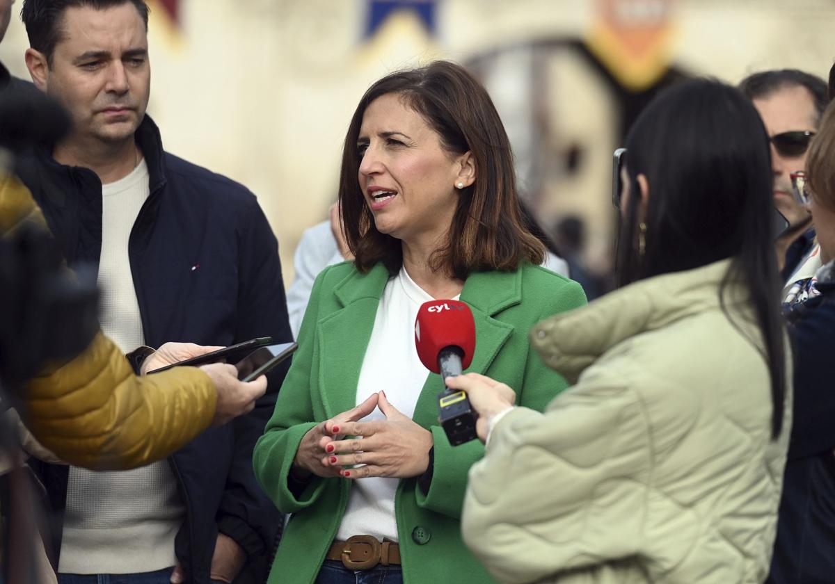 Esther Peña, portavoz del PSOE, en Burgos.