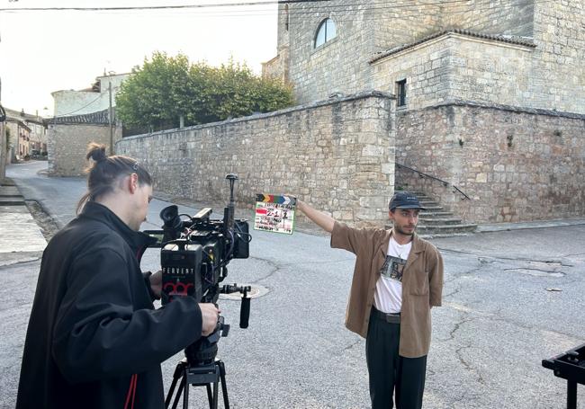 Imagen de la grabación de un corto en los pueblos burgaleses de Rabé de las Calzadas y Tardajos.